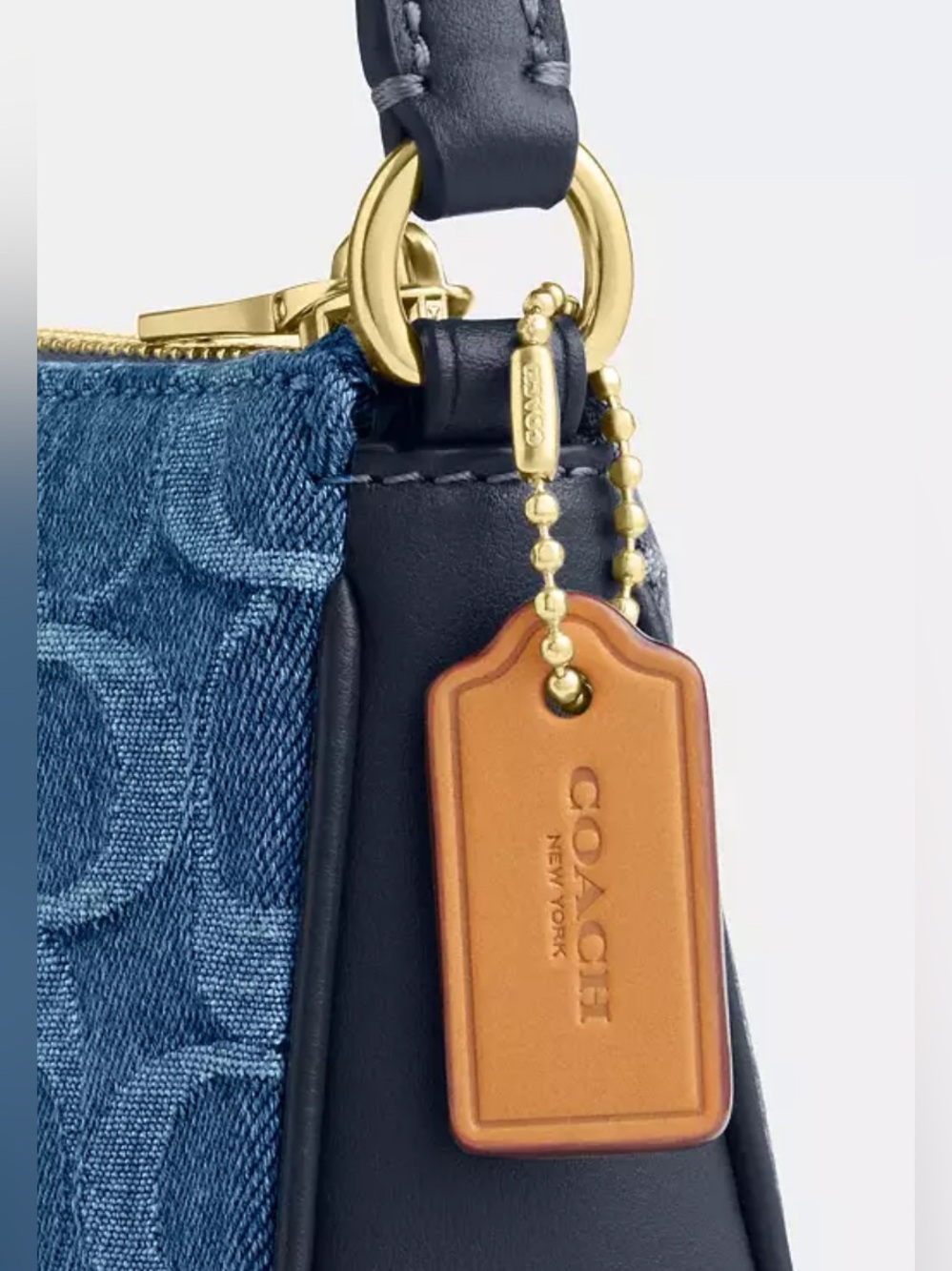 COACH Nolita 19 In Signature Denim 2 In 1 — Shoulder Bag / Wristlet NWT - Picture 5 of 7